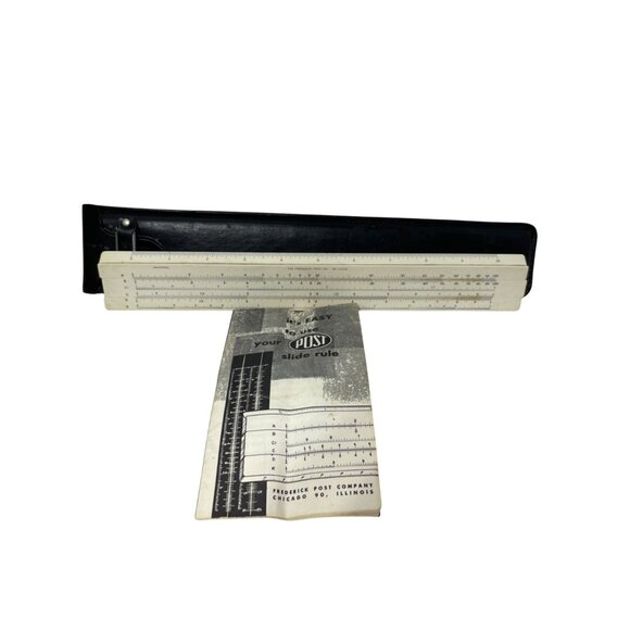 Vintage Post Slide Rule With Leather Case & Instructions - Precision Tool Collec - Picture 5 of 9